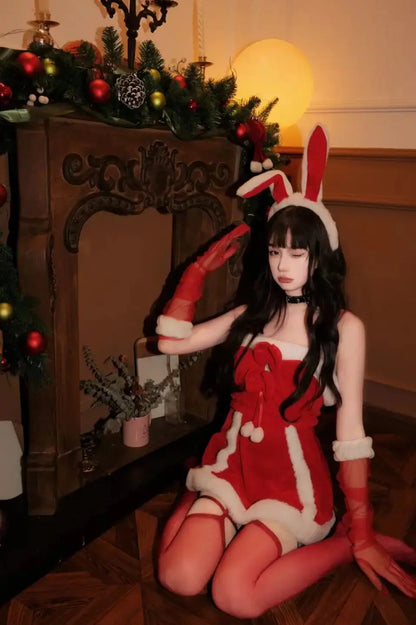 Lingerie Pure Désiré Tenue de Noël sexy Robe rouge, Costume de batterie lapin, Clickbing Market