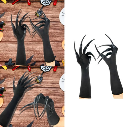 Gants à ongles longs et effrayants, accessoires de costume
