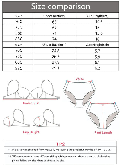 Ensemble de lingerie sexy en dentelle avec anneau en acier soutien-gorge quotidien Clickbing Market