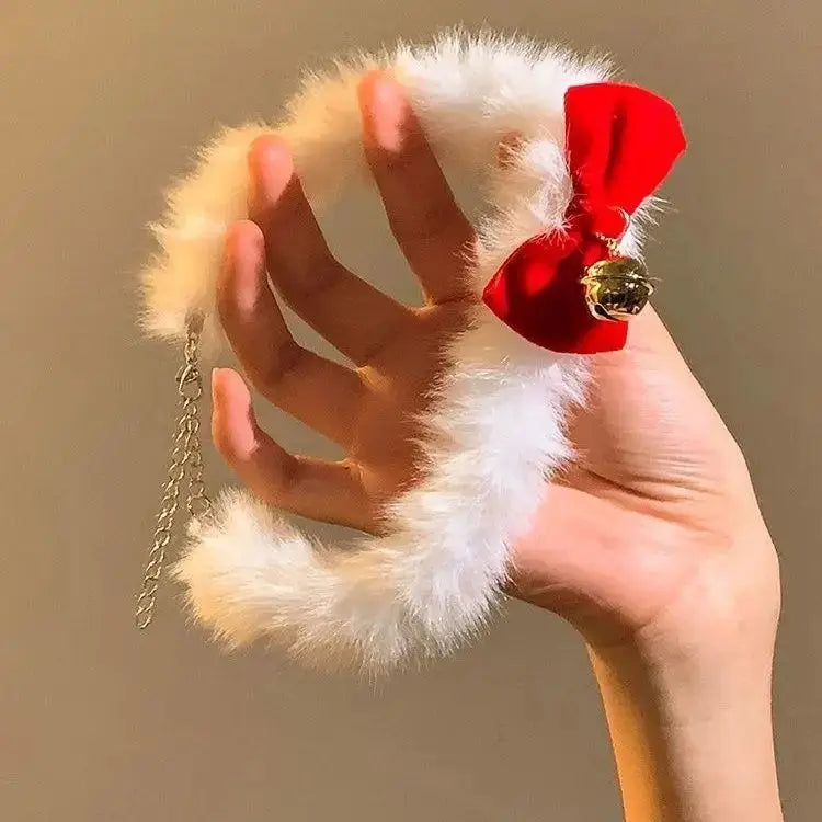 Collier en peluche avec nœud papillon rouge, ras du cou atmosphérique, chaîne de clavicule de Niche Clickbing Market