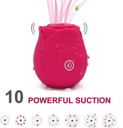 Vibromasseur vaginal en forme de rose