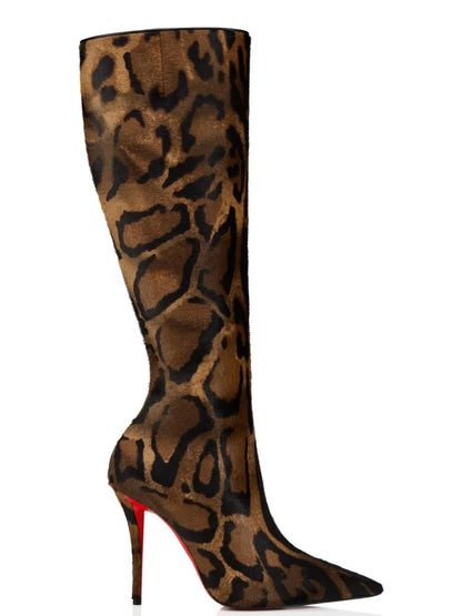 Bottes fines à talons hauts avec fermeture éclair latérale