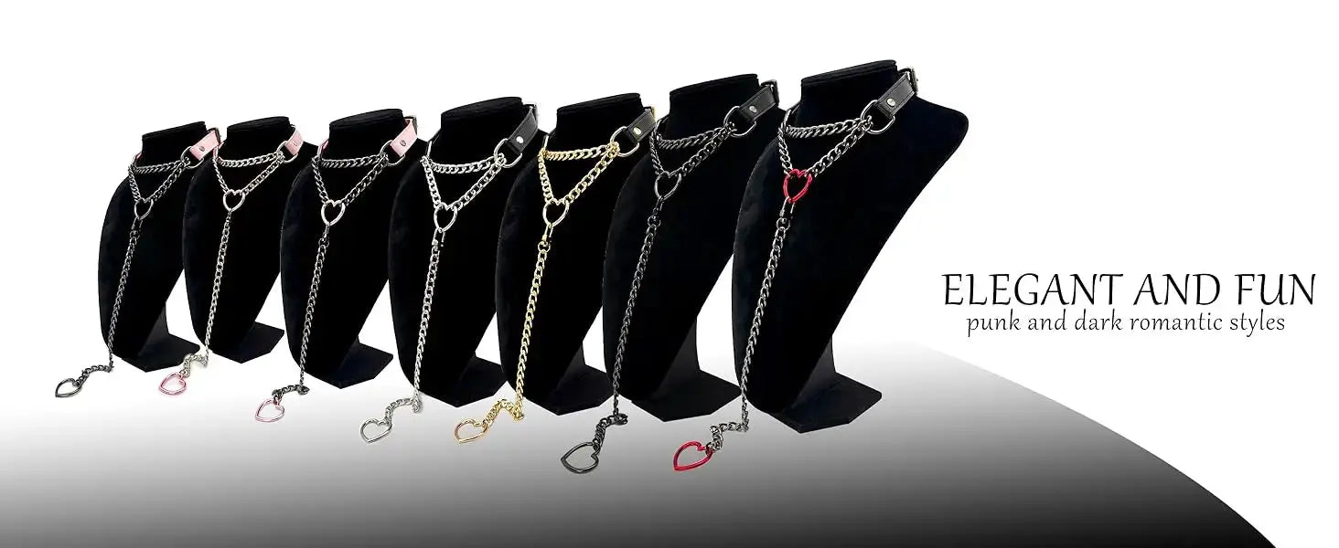 Collier ras du cou, joint torique chaîne coulissante en cuir Clickbing Market