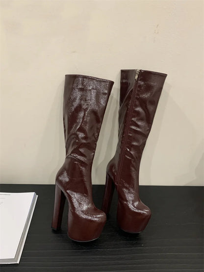 Talons Plateforme Bottes Hautes