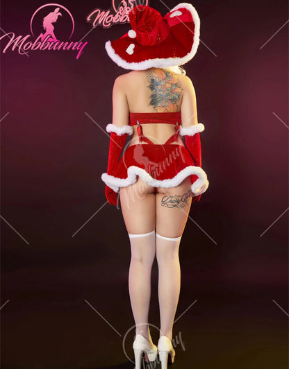 Ensemble de lingerie lapin, chapeau de chambre plus lent, haut rouge, culotte et jupe Clickbing Market