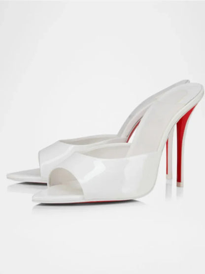 Chaussures en forme de bouche de poisson, pantoufles sexy une pièce