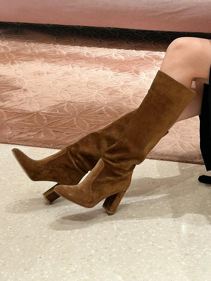 Bottes longues sexy à talons hauts chaussures élégantes