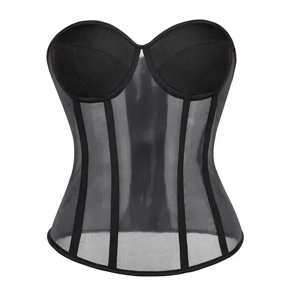 Corset Sexy à lacets surbuste Bustier  Lingerie respirant maille corps Clickbing Market