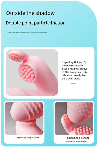 3 en 1 gode lapin vibrateur langue lécher Double tige masturbation anal clito Clickbing Market