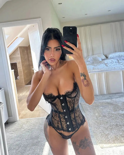 Lingerie Sexy pour femmes palais sensuel Corset ensemble pure bretelles dentelle mince Clickbing Market