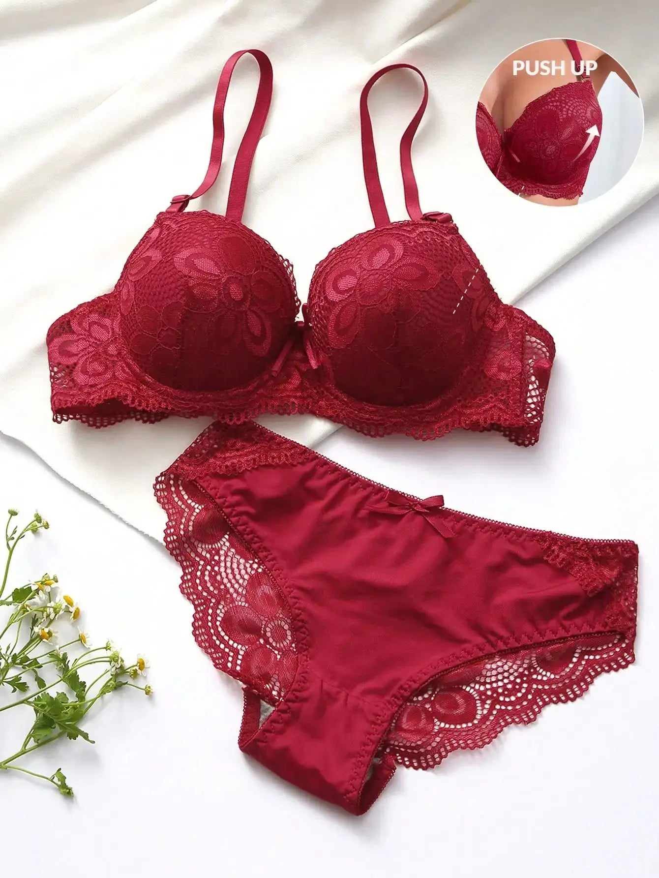 Ensemble de Lingerie Sexy soutiens-gorge armatures florales intime sous-vêtements en dentelle Clickbing Market