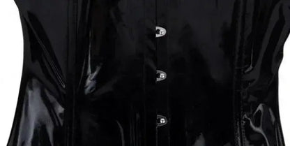 Corset robe en cuir PU surbuste Bustier taille Tranier sans bretelles robe moulante Clickbing Market