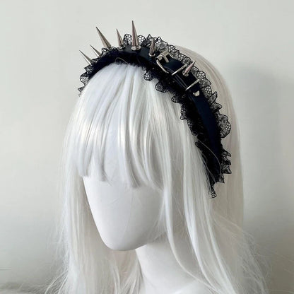 Bandeau à rivets, coiffure Cosplay, argent doré, accessoires pour cheveux