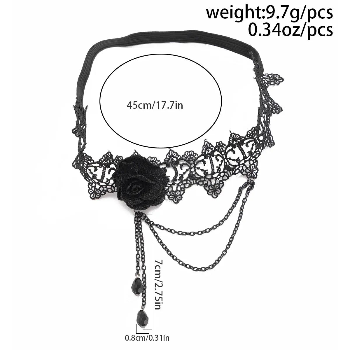 Ingmark-Bande élastique Goth pour femme, grande fleur de rose, jambe, cuisse, lien de gland Clickbing Market