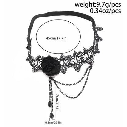 Ingmark-Bande élastique Goth pour femme, grande fleur de rose, jambe, cuisse, lien de gland Clickbing Market