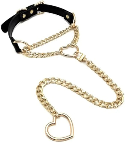 Collier ras du cou, joint torique chaîne coulissante en cuir Clickbing Market