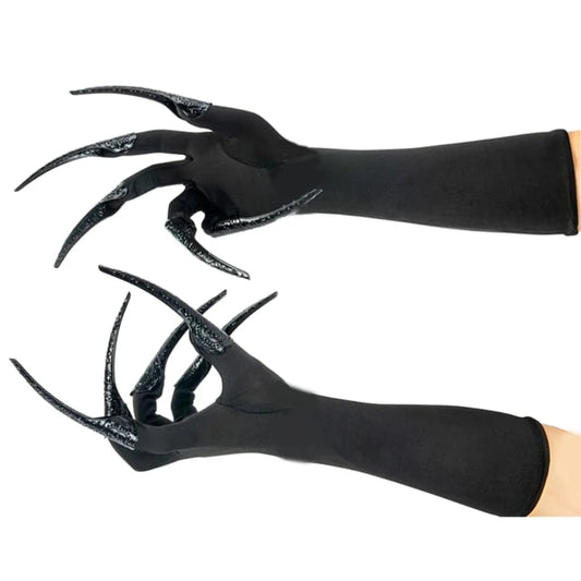 Gants à ongles longs et effrayants, accessoires de costume
