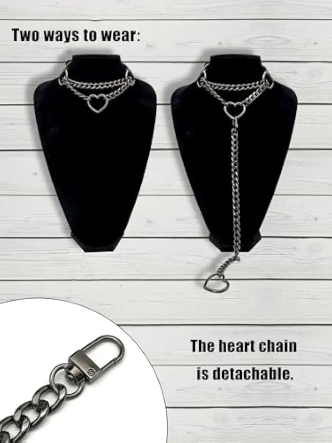 Collier ras du cou, joint torique chaîne coulissante en cuir Clickbing Market