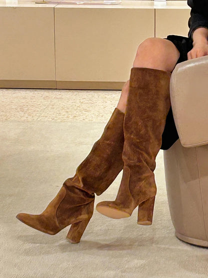 Bottes longues sexy à talons hauts chaussures élégantes
