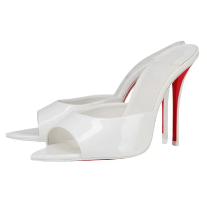 Chaussures en forme de bouche de poisson, pantoufles sexy une pièce