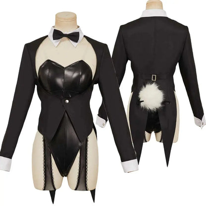 Déguisement lapin noir filles combinaison Costume queues couvre-chef chaussettes Clickbing Market