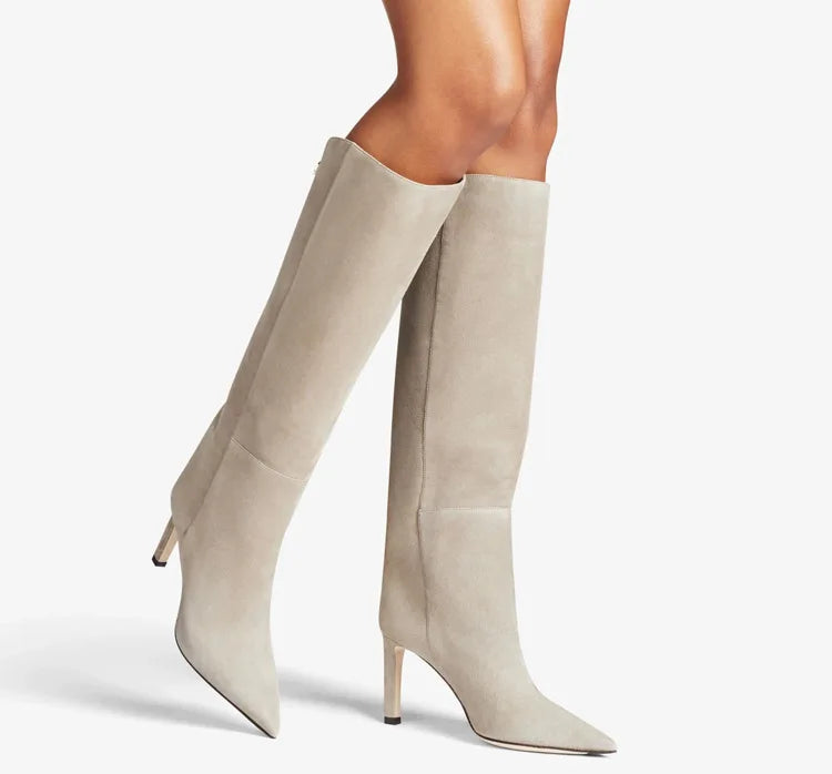 Bottes hautes en cuir de bœuf