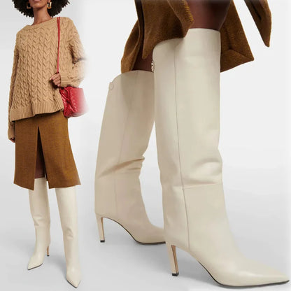 Bottes hautes en cuir de bœuf