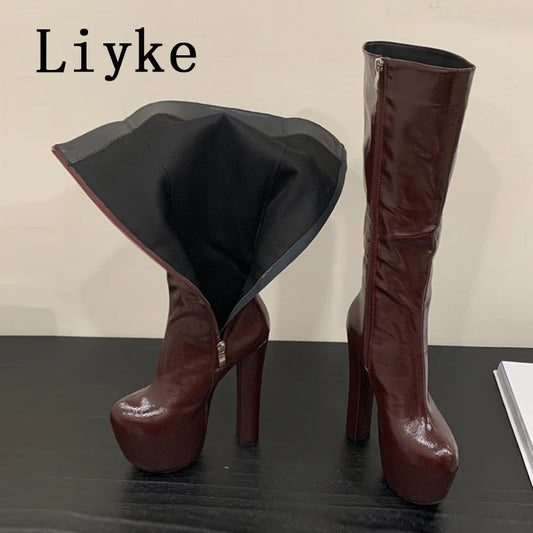 Talons Plateforme Bottes Hautes