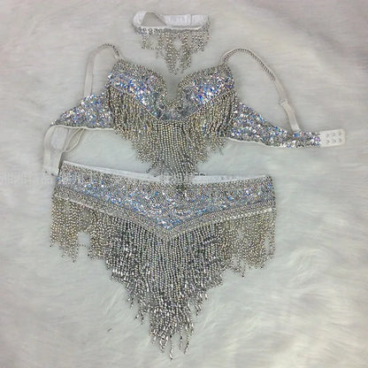 Costume 2 pièces ensemble soutien-gorge ceinture
