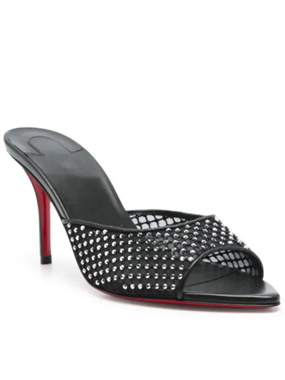 Chaussures en forme de bouche de poisson, pantoufles sexy une pièce