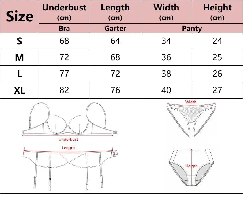 Ensemble de Lingerie brodée en dentelle florale, soutien-gorge et culotte transparents, sous-vêtements Sexy, intimes, porno érotique Clickbing Market