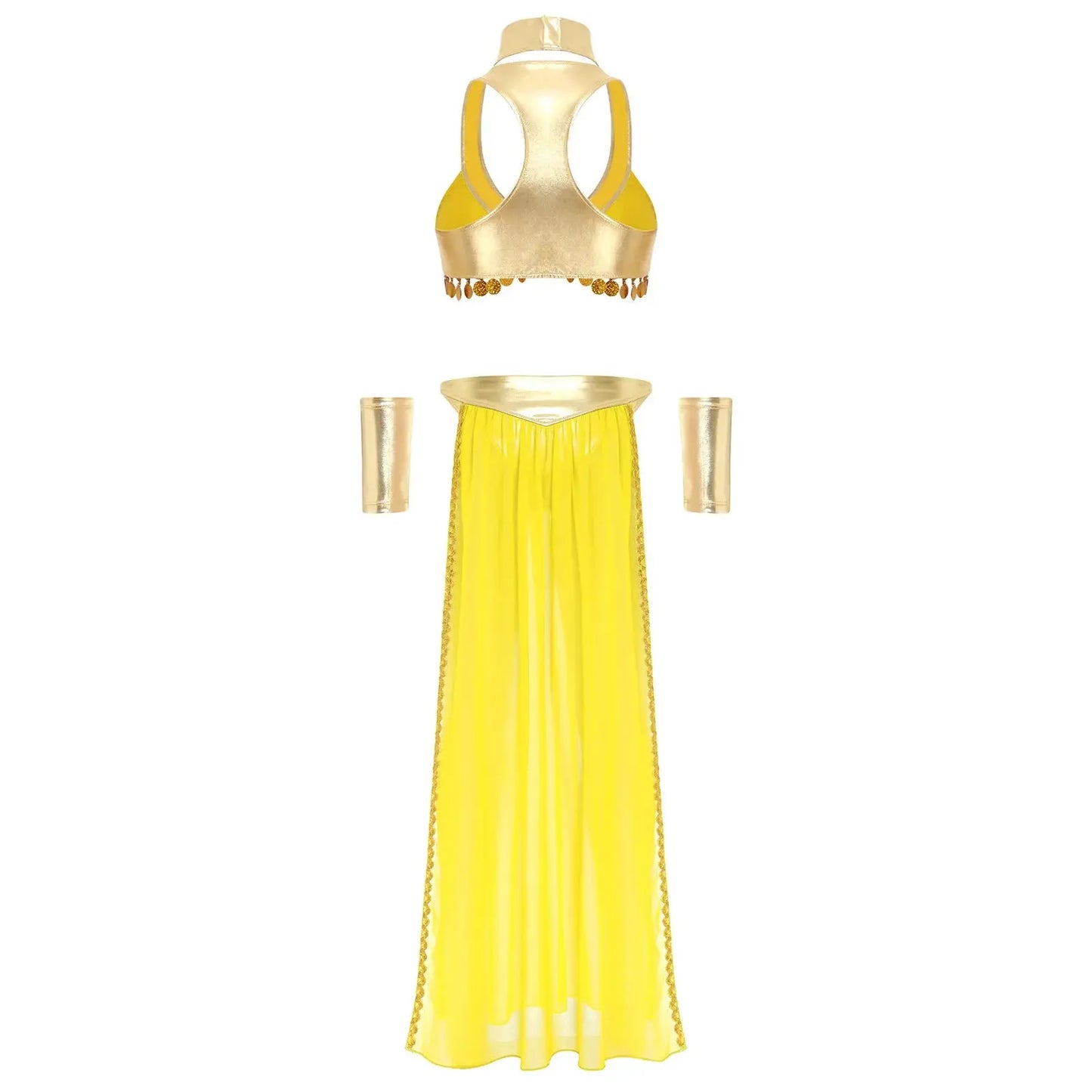 Cleopâtre reine égyptienne ancienne, haut court avec jupe, poignets ras du cou Clickbing Market