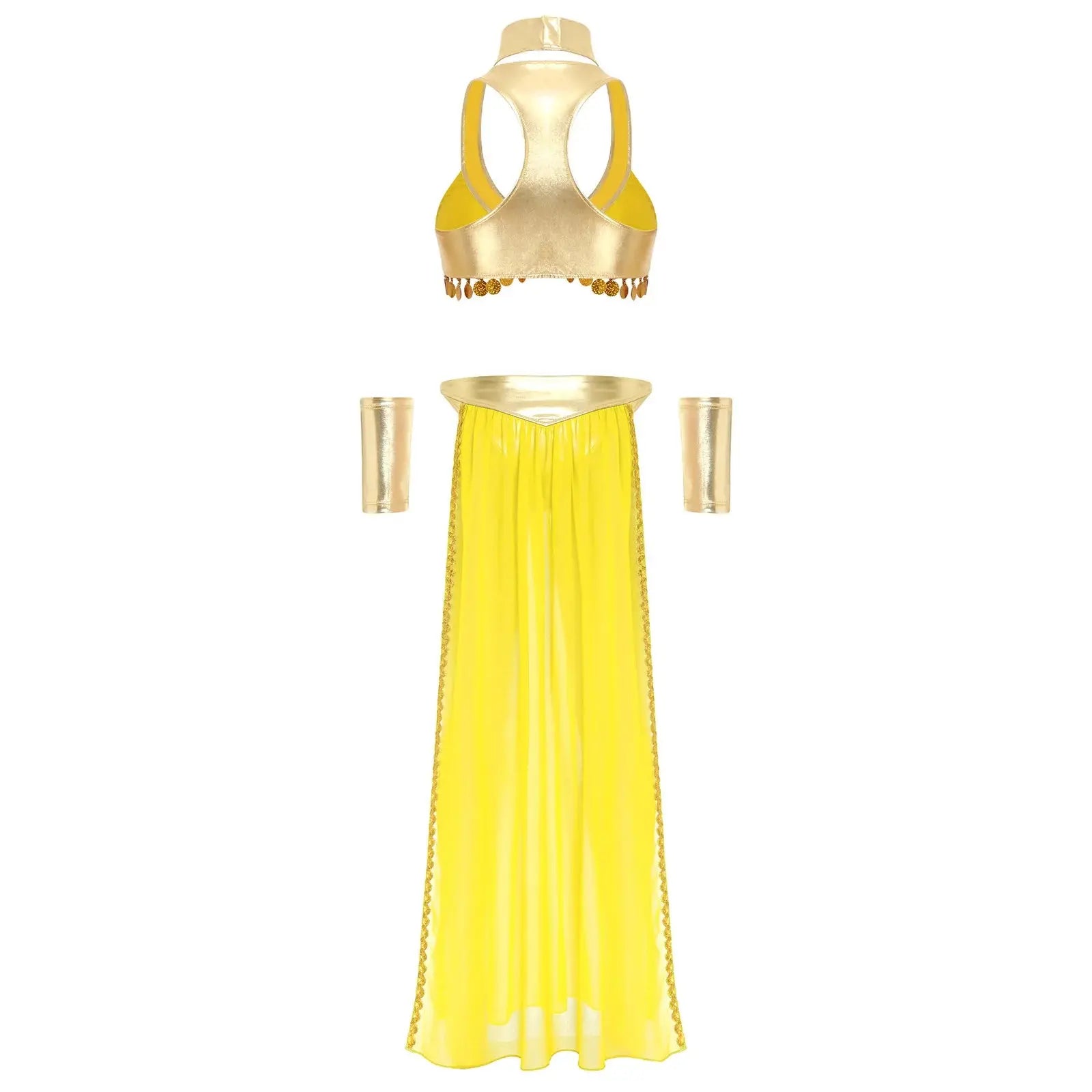 Cleopâtre reine égyptienne ancienne, haut court avec jupe, poignets ras du cou Clickbing Market