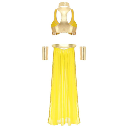 Cleopâtre reine égyptienne ancienne, haut court avec jupe, poignets ras du cou Clickbing Market