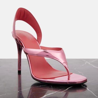 Sandales à talons aiguilles et bout ouvert
