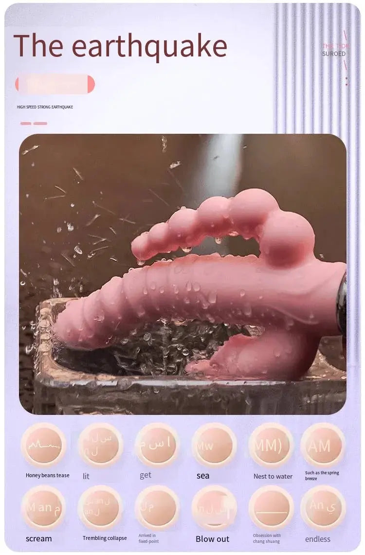 3 en 1 gode lapin vibrateur langue lécher Double tige masturbation anal clito Clickbing Market