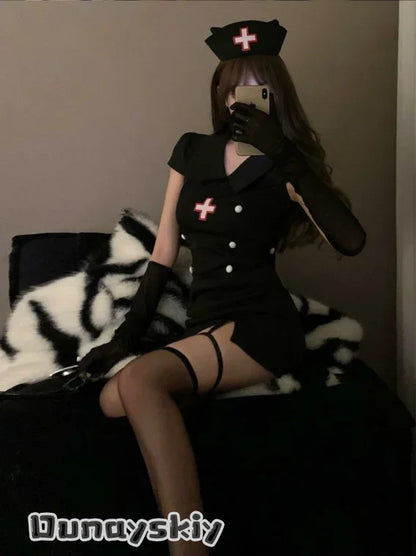 Costume noires et blanches du diable