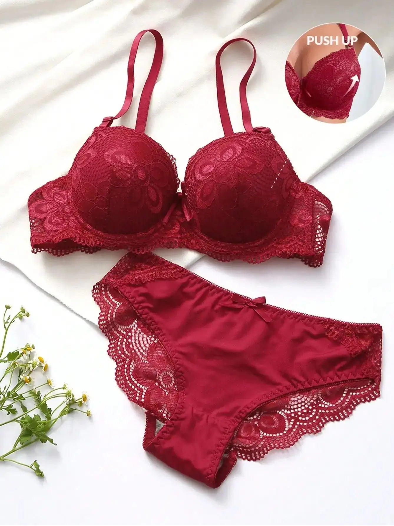 Ensemble de Lingerie Sexy soutiens-gorge armatures florales intime sous-vêtements en dentelle Clickbing Market