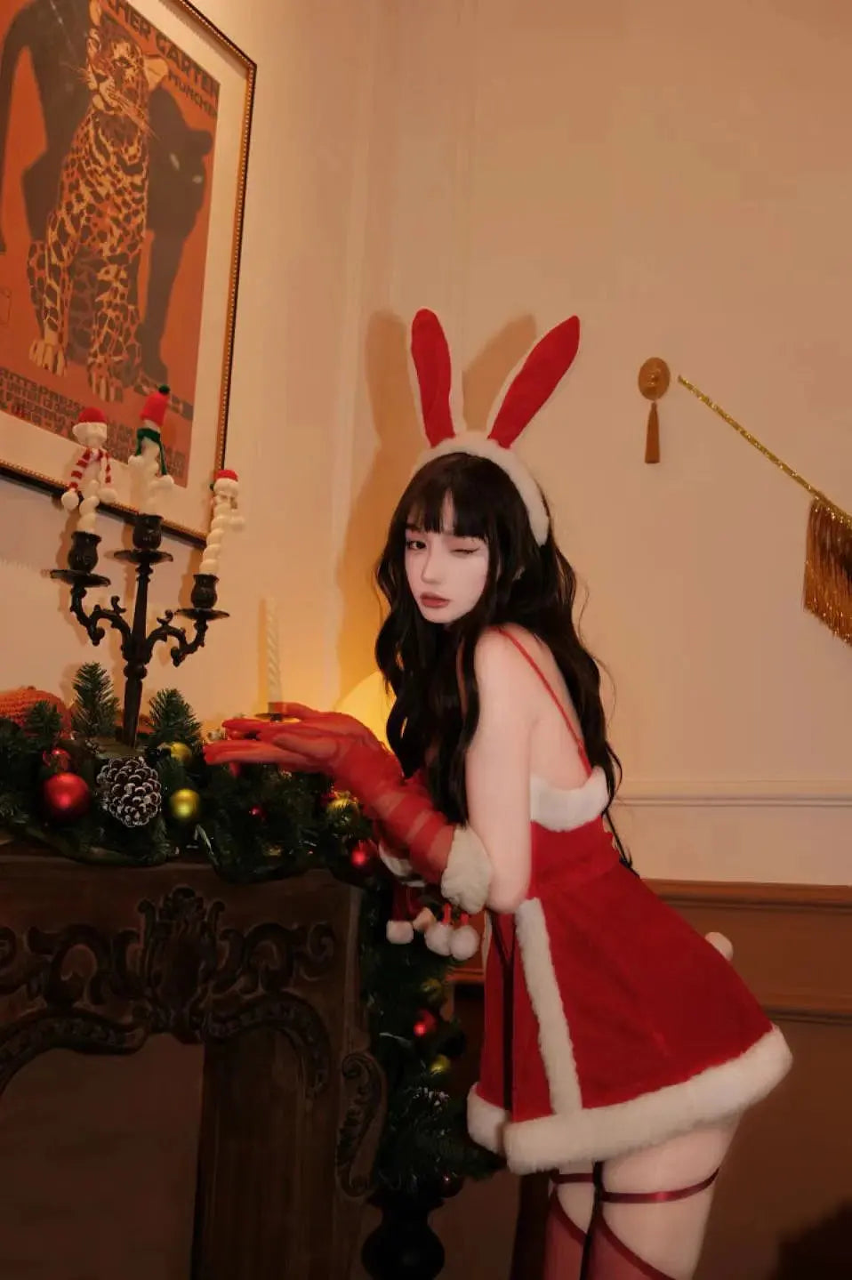 Lingerie Pure Désiré Tenue de Noël sexy Robe rouge, Costume de batterie lapin, Clickbing Market