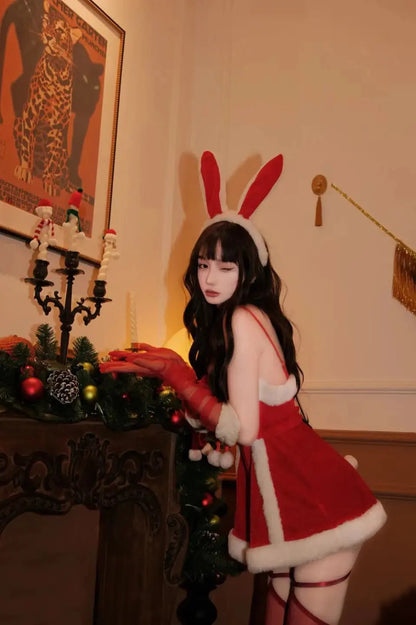 Lingerie Pure Désiré Tenue de Noël sexy Robe rouge, Costume de batterie lapin, Clickbing Market