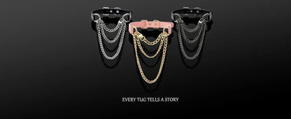 Collier ras du cou, joint torique chaîne coulissante en cuir Clickbing Market