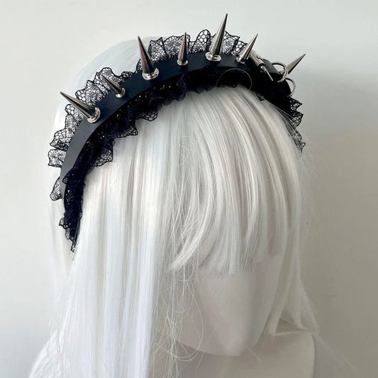 Bandeau à rivets, coiffure Cosplay, argent doré, accessoires pour cheveux