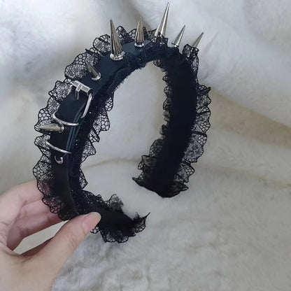 Bandeau à rivets, coiffure Cosplay, argent doré, accessoires pour cheveux