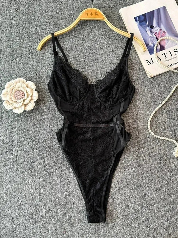 Combinaison à bretelles en arête de poisson Body,  Coupe intérieure américaine, Slim, Noir, Haut court, Sexy Clickbing Market