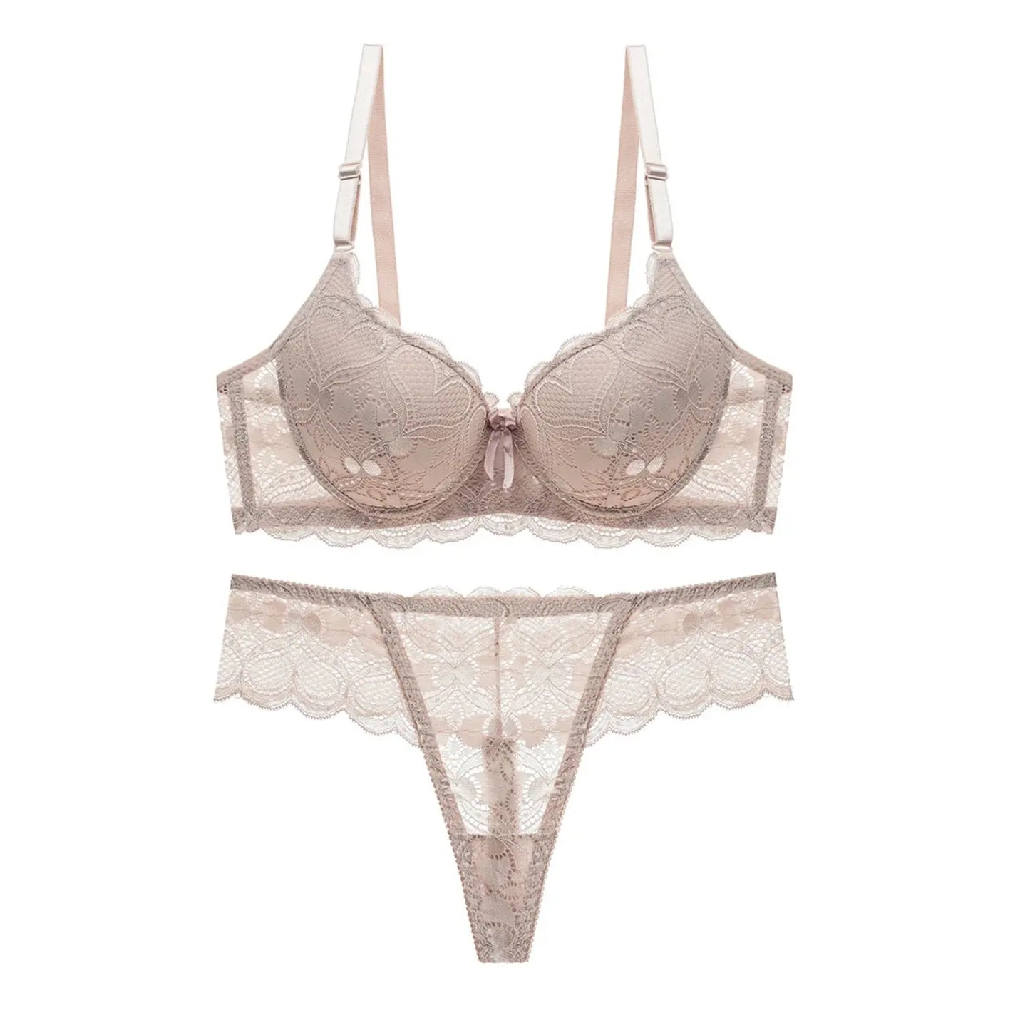 Ensemble de Lingerie en dentelle nuisette séduisante en maille soutien-gorge et culotte, ensemble de 2 pièces avec porte-jarretelles Clickbing Market