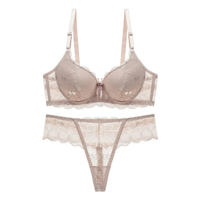 Ensemble de Lingerie en dentelle nuisette séduisante en maille soutien-gorge et culotte, ensemble de 2 pièces avec porte-jarretelles Clickbing Market