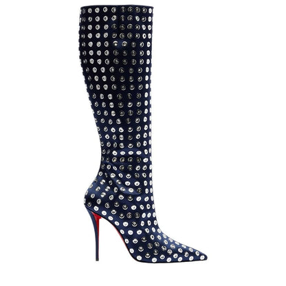 Bottes fines à talons hauts avec fermeture éclair latérale