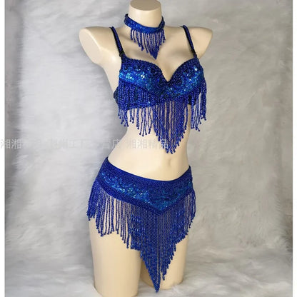 Costume 2 pièces ensemble soutien-gorge ceinture