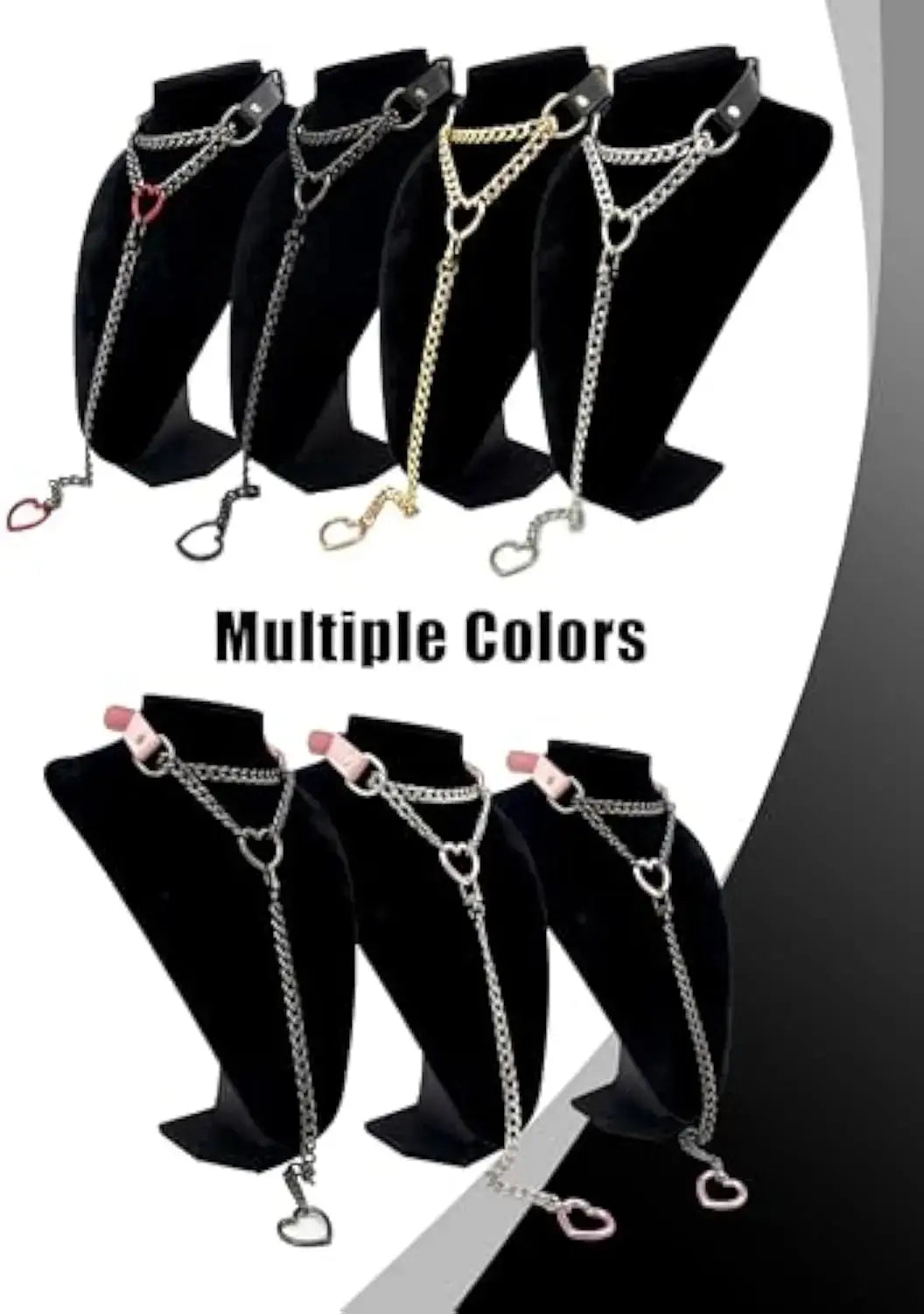 Collier ras du cou, joint torique chaîne coulissante en cuir Clickbing Market