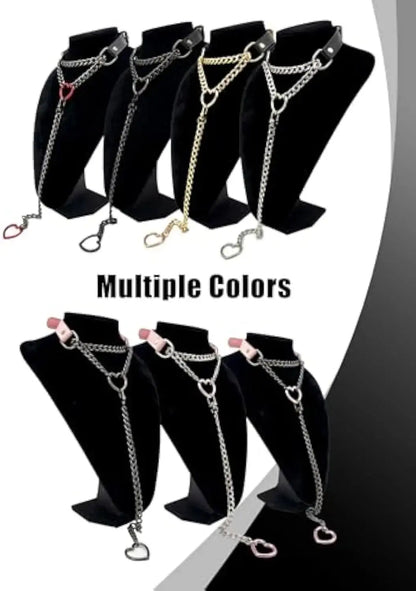 Collier ras du cou, joint torique chaîne coulissante en cuir Clickbing Market